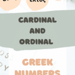 Greek Numbers ordinal and cardinal