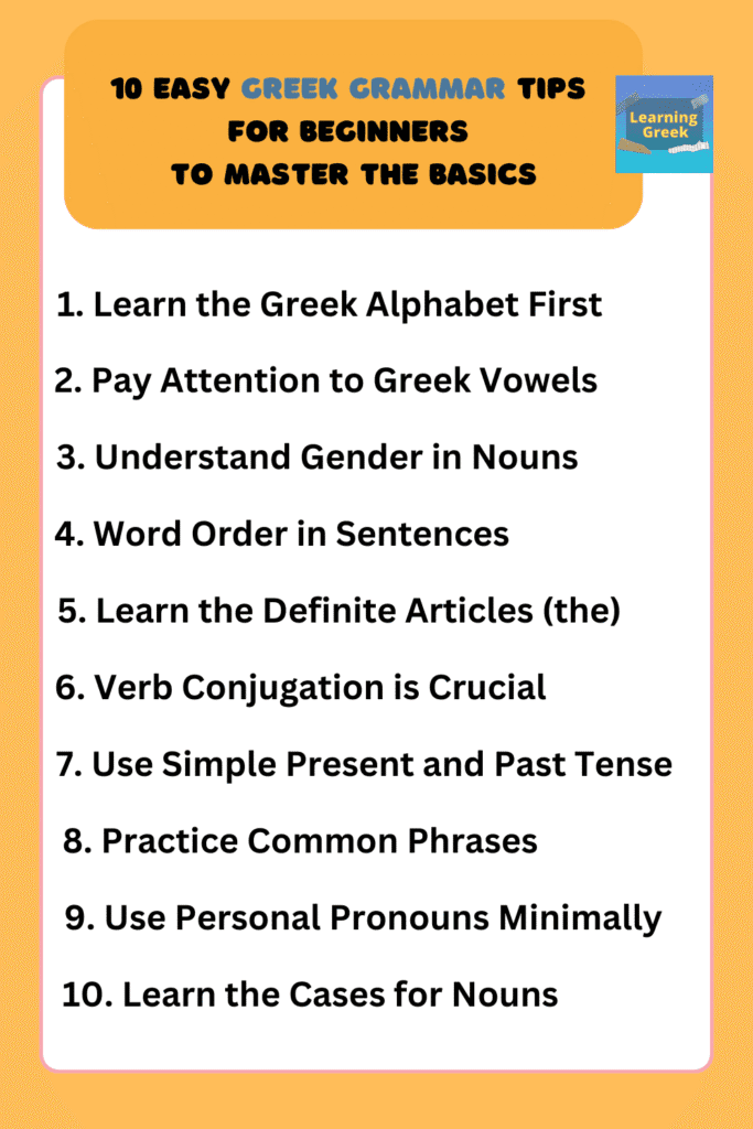 greek grammar ten tips