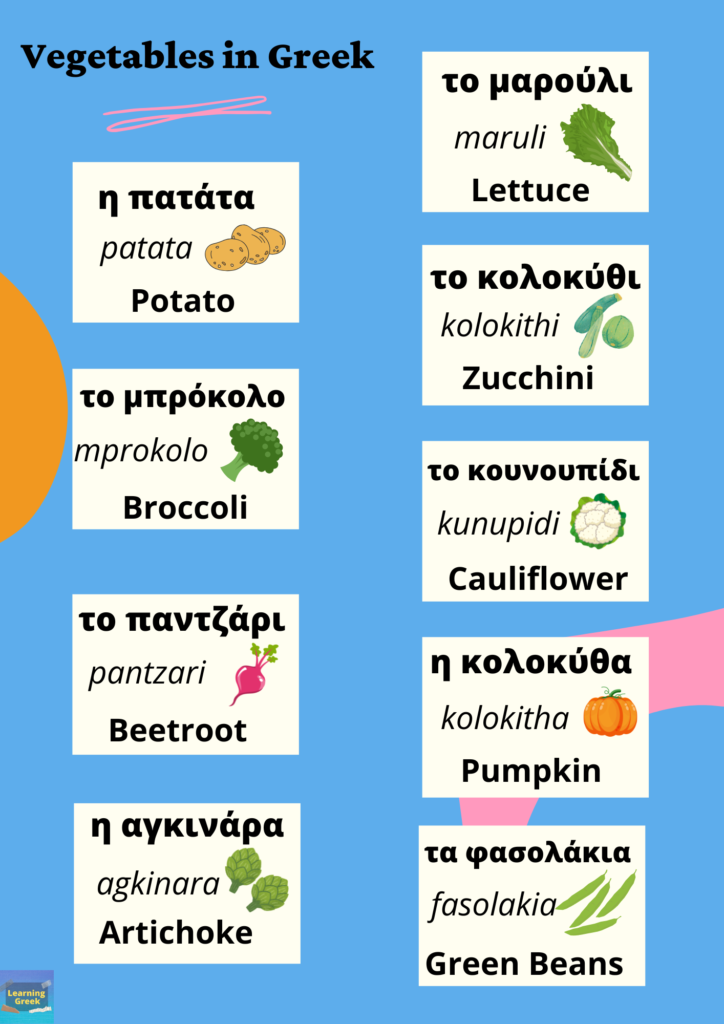 a pic of more common vegetables in greek