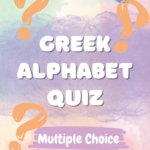 quiz on the Greek alphabet