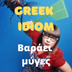 Greek idiom he is swatting flies