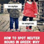 how to spot greek neuter nouns