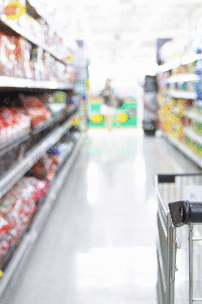 Inside a super market