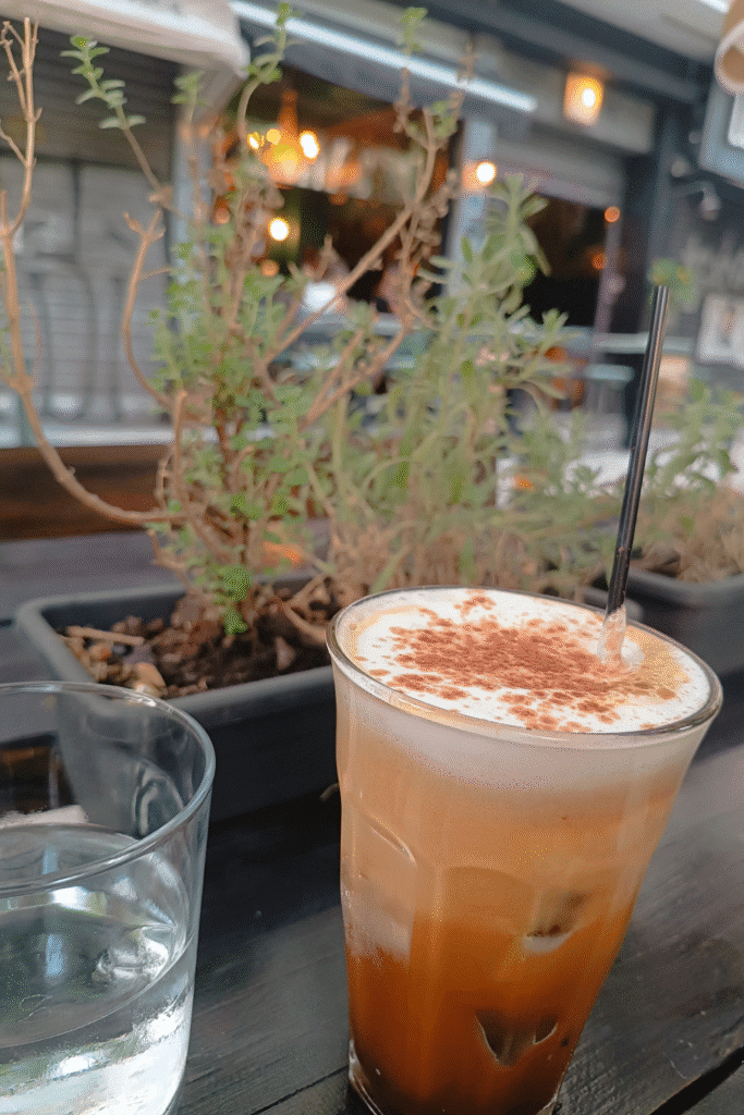 a photo i have taken witn my favorite coffee in Greece, freddo cappuccino