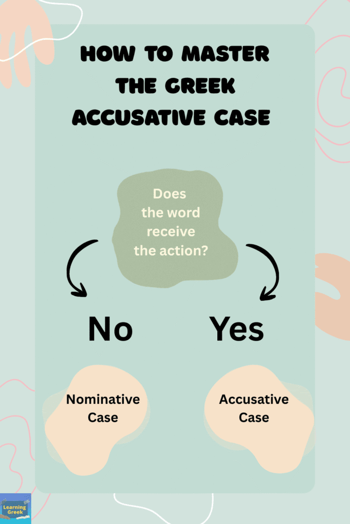 The Grek accusative case when to use it