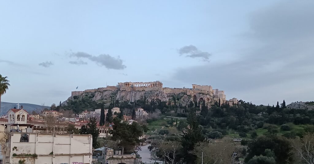 Athens travel tips Viiew of Acropolis