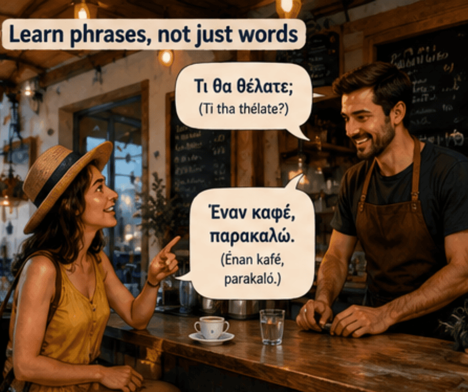  dialogue at a cafe
