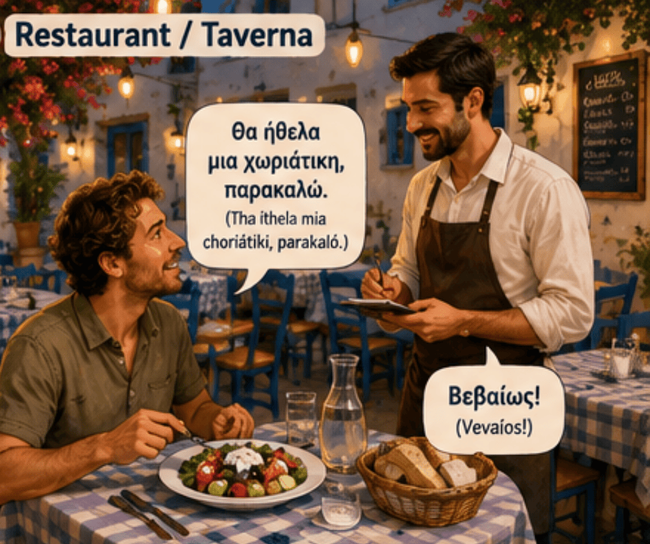  dialogue at a restaurant
